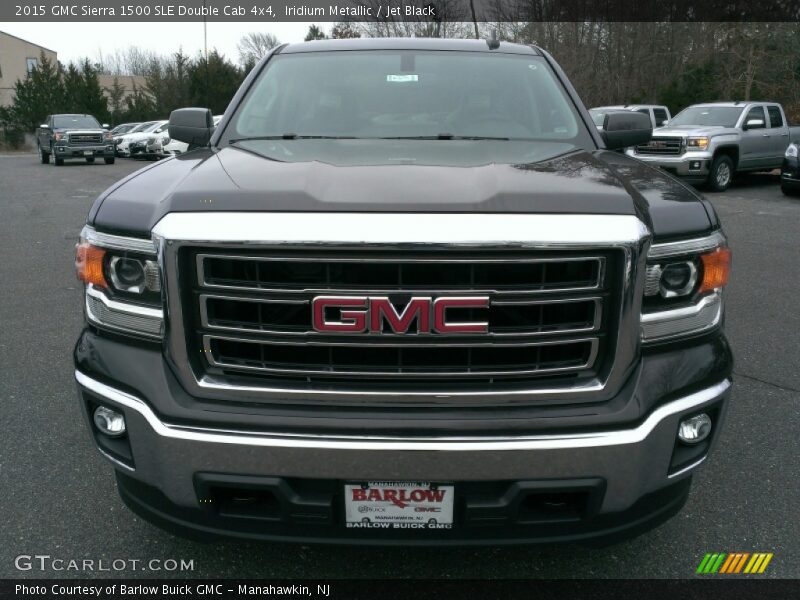 Iridium Metallic / Jet Black 2015 GMC Sierra 1500 SLE Double Cab 4x4