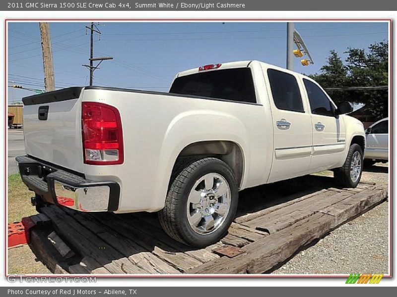 Summit White / Ebony/Light Cashmere 2011 GMC Sierra 1500 SLE Crew Cab 4x4