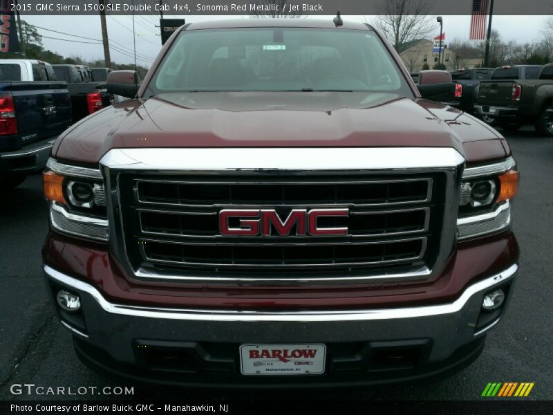 Sonoma Red Metallic / Jet Black 2015 GMC Sierra 1500 SLE Double Cab 4x4