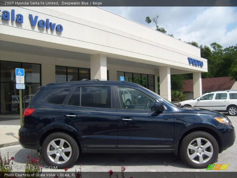 Deepwater Blue / Beige 2007 Hyundai Santa Fe Limited
