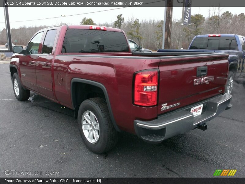 Sonoma Red Metallic / Jet Black 2015 GMC Sierra 1500 SLE Double Cab 4x4