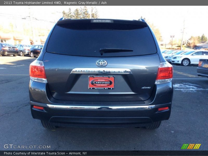 Magnetic Gray Metallic / Ash 2013 Toyota Highlander Limited 4WD