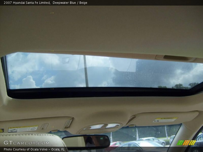 Deepwater Blue / Beige 2007 Hyundai Santa Fe Limited