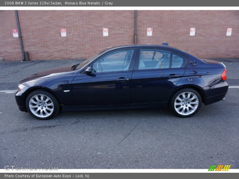 Monaco Blue Metallic / Gray 2008 BMW 3 Series 328xi Sedan