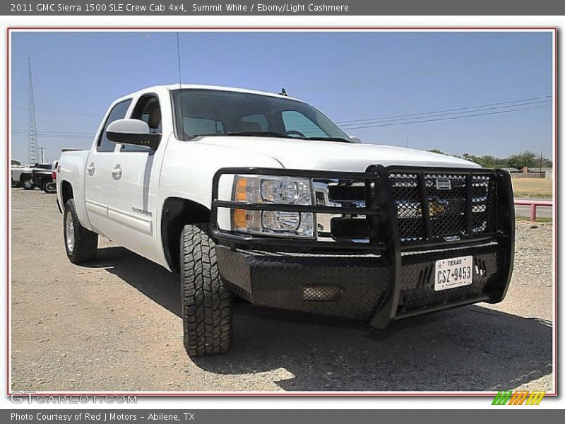 Summit White / Ebony/Light Cashmere 2011 GMC Sierra 1500 SLE Crew Cab 4x4