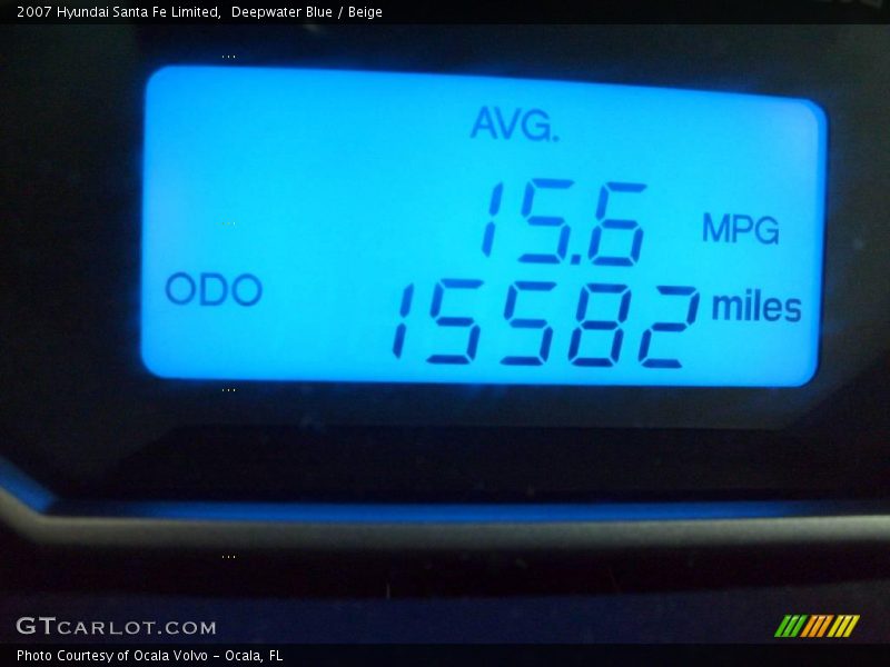 Deepwater Blue / Beige 2007 Hyundai Santa Fe Limited