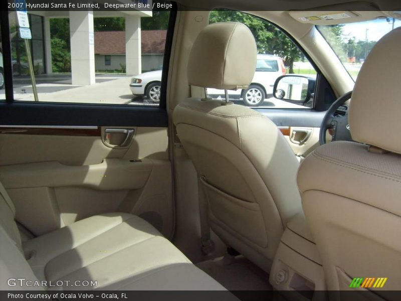 Deepwater Blue / Beige 2007 Hyundai Santa Fe Limited