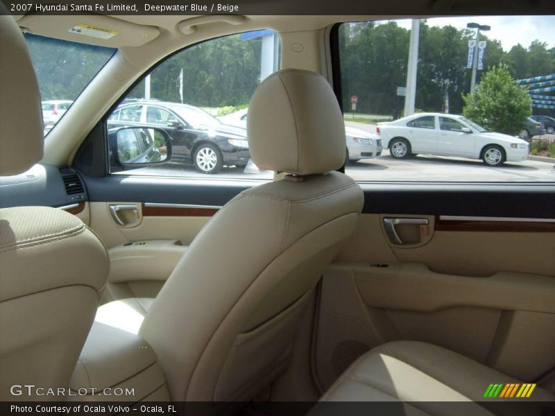 Deepwater Blue / Beige 2007 Hyundai Santa Fe Limited