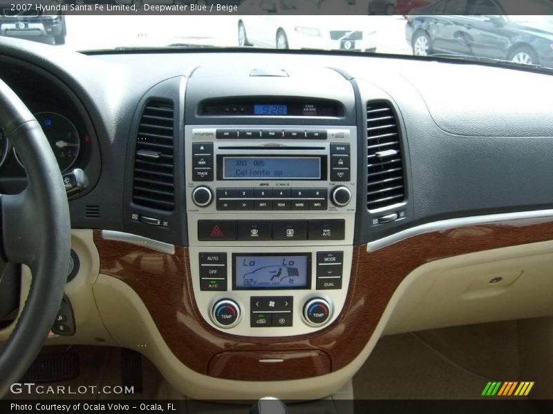 Deepwater Blue / Beige 2007 Hyundai Santa Fe Limited