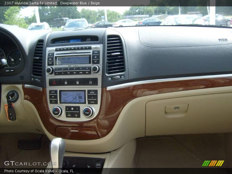 Deepwater Blue / Beige 2007 Hyundai Santa Fe Limited