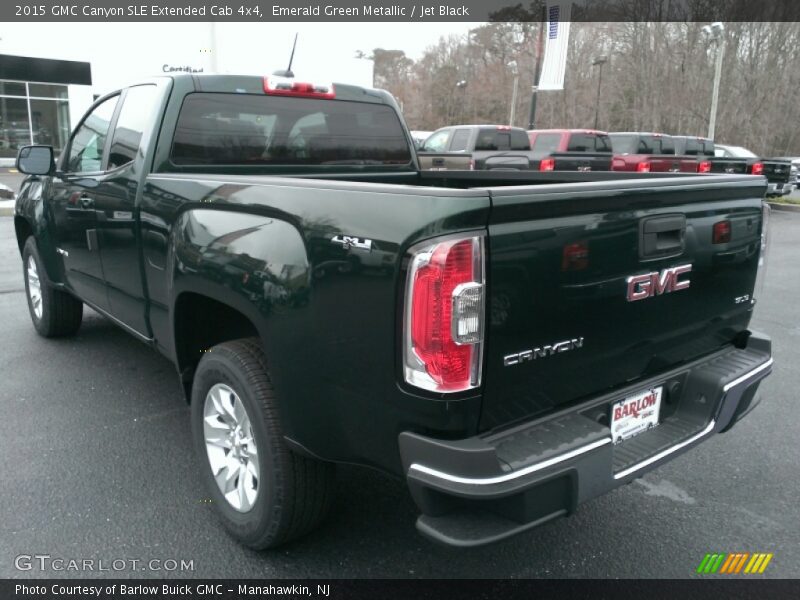 Emerald Green Metallic / Jet Black 2015 GMC Canyon SLE Extended Cab 4x4