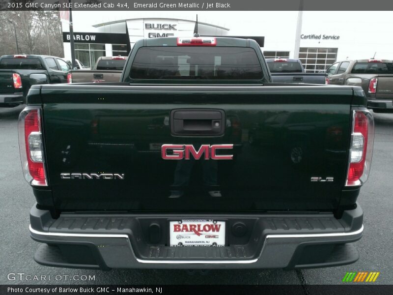 Emerald Green Metallic / Jet Black 2015 GMC Canyon SLE Extended Cab 4x4