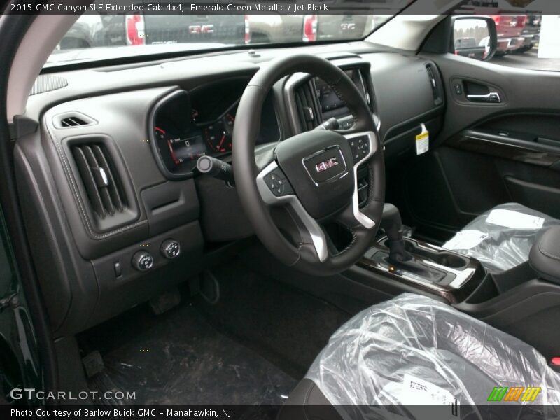 Emerald Green Metallic / Jet Black 2015 GMC Canyon SLE Extended Cab 4x4