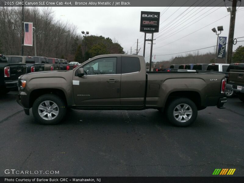 Bronze Alloy Metallic / Jet Black 2015 GMC Canyon SLE Crew Cab 4x4