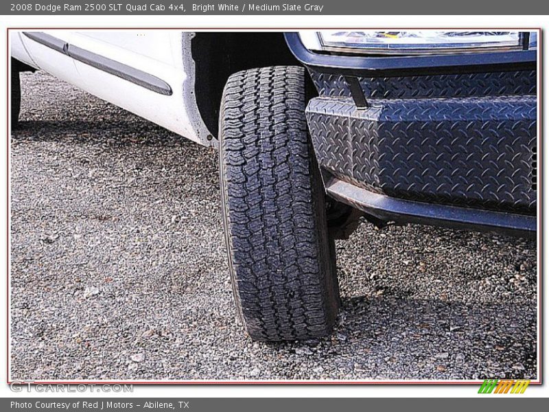 Bright White / Medium Slate Gray 2008 Dodge Ram 2500 SLT Quad Cab 4x4