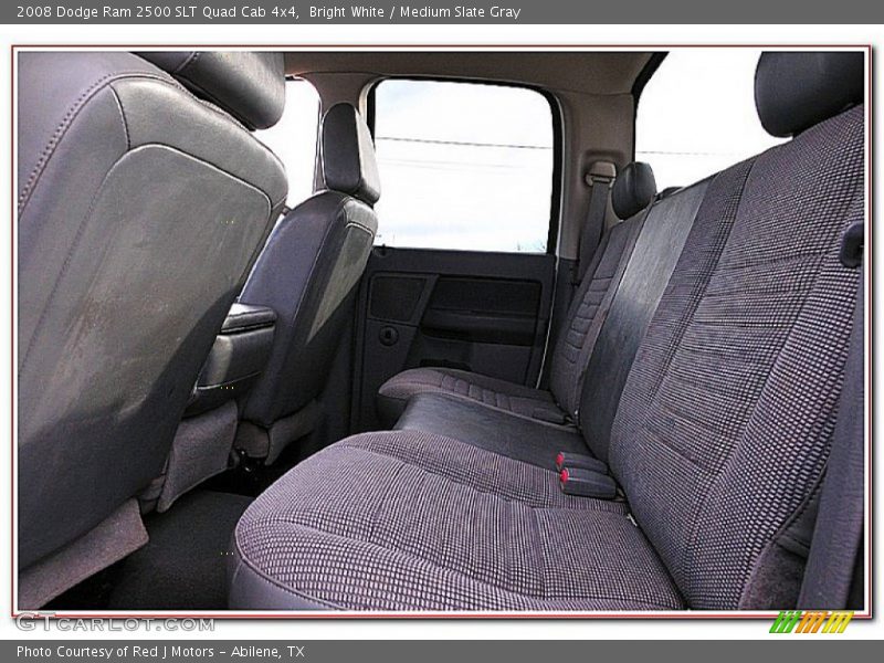 Bright White / Medium Slate Gray 2008 Dodge Ram 2500 SLT Quad Cab 4x4