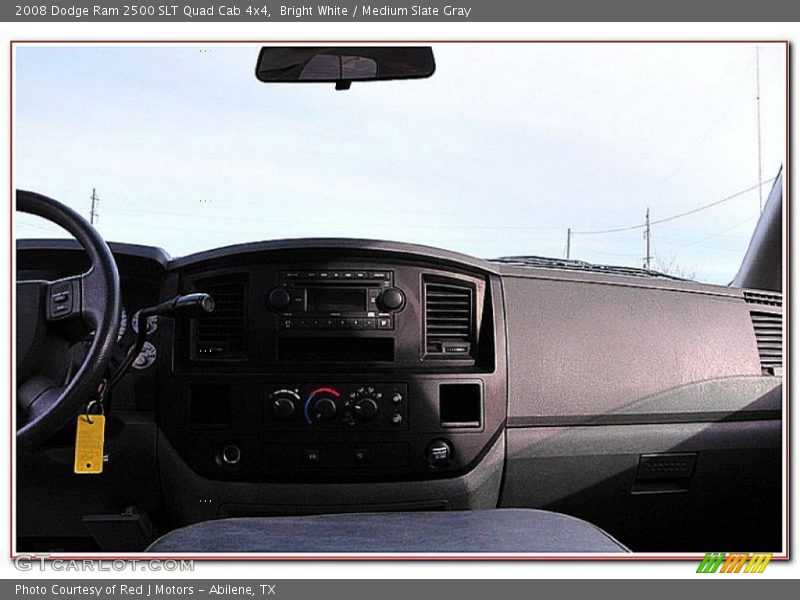 Bright White / Medium Slate Gray 2008 Dodge Ram 2500 SLT Quad Cab 4x4