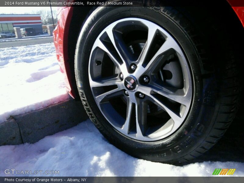 Race Red / Medium Stone 2014 Ford Mustang V6 Premium Convertible