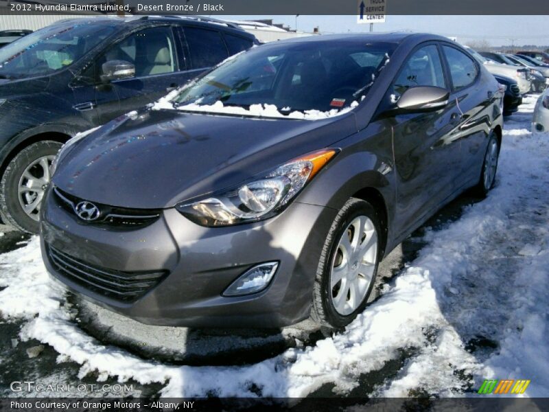 Desert Bronze / Black 2012 Hyundai Elantra Limited