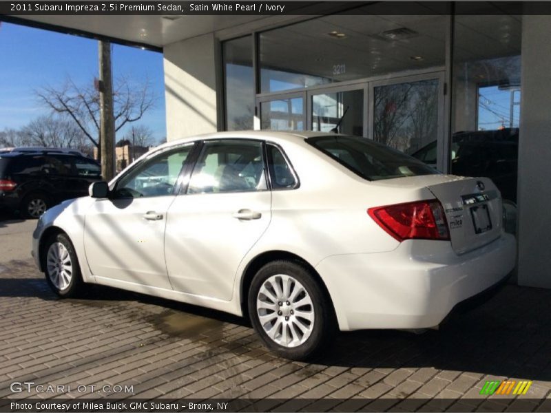 Satin White Pearl / Ivory 2011 Subaru Impreza 2.5i Premium Sedan