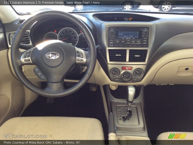 Satin White Pearl / Ivory 2011 Subaru Impreza 2.5i Premium Sedan