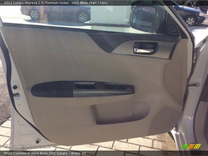 Satin White Pearl / Ivory 2011 Subaru Impreza 2.5i Premium Sedan