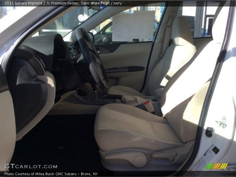Satin White Pearl / Ivory 2011 Subaru Impreza 2.5i Premium Sedan