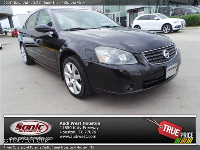 Super Black / Charcoal/Gray 2006 Nissan Altima 2.5 S