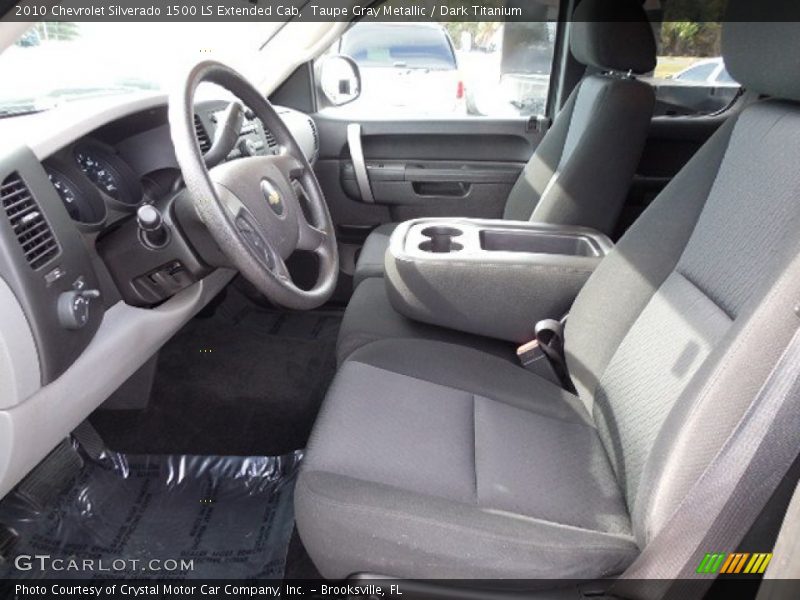 Taupe Gray Metallic / Dark Titanium 2010 Chevrolet Silverado 1500 LS Extended Cab