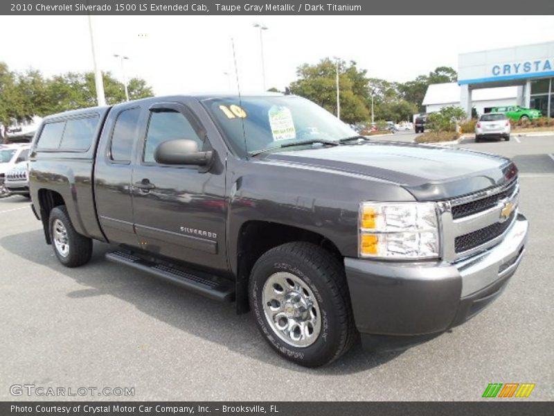 Taupe Gray Metallic / Dark Titanium 2010 Chevrolet Silverado 1500 LS Extended Cab