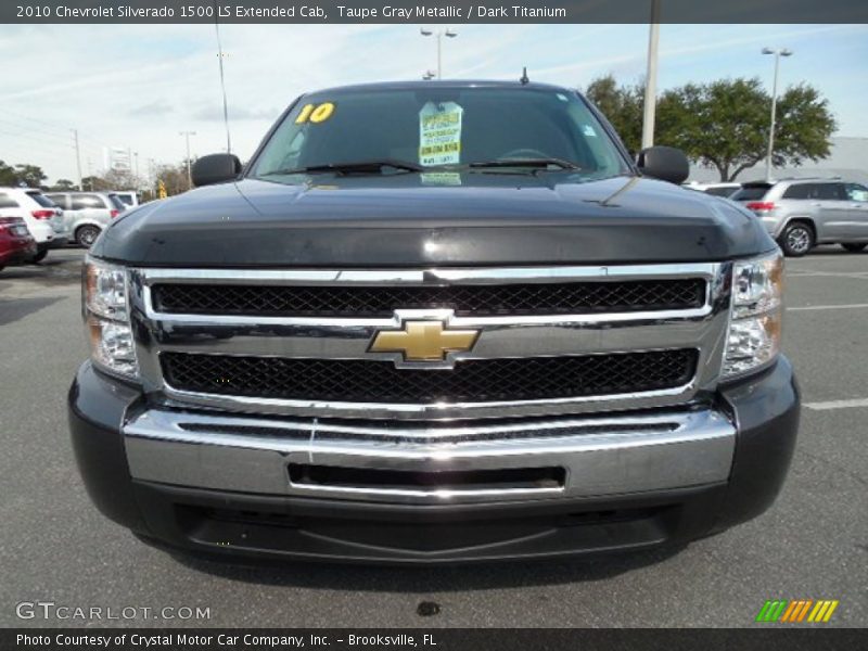 Taupe Gray Metallic / Dark Titanium 2010 Chevrolet Silverado 1500 LS Extended Cab