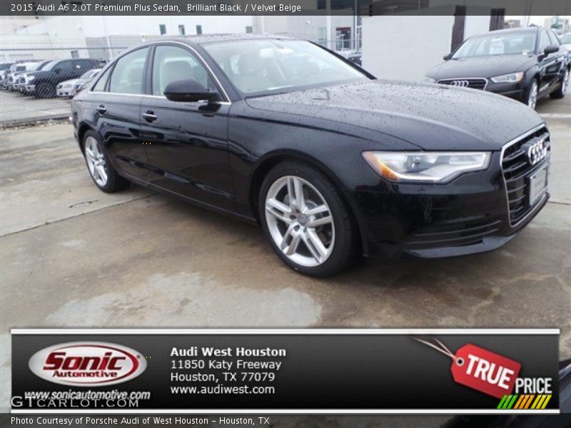 Brilliant Black / Velvet Beige 2015 Audi A6 2.0T Premium Plus Sedan