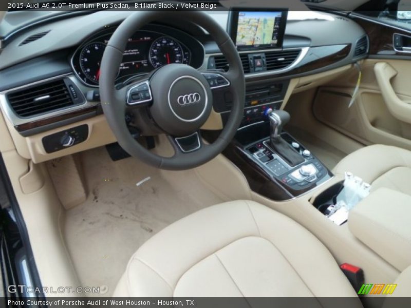 Brilliant Black / Velvet Beige 2015 Audi A6 2.0T Premium Plus Sedan