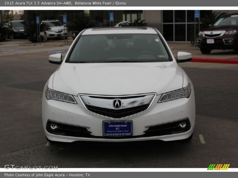 Bellanova White Pearl / Ebony 2015 Acura TLX 3.5 Advance SH-AWD