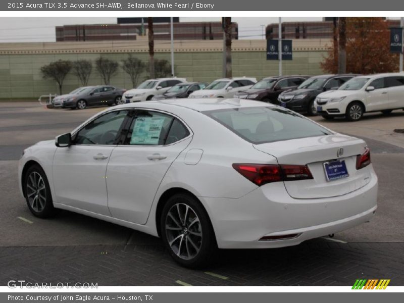 Bellanova White Pearl / Ebony 2015 Acura TLX 3.5 Advance SH-AWD