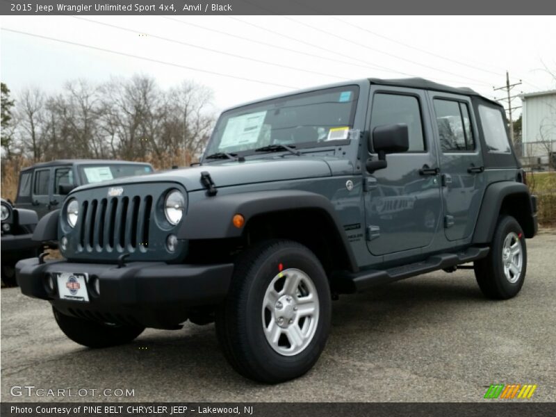 Anvil / Black 2015 Jeep Wrangler Unlimited Sport 4x4
