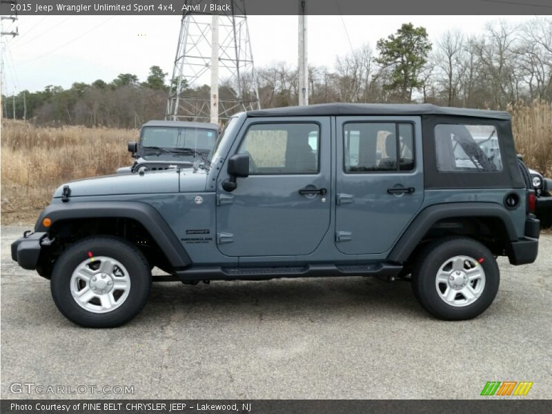 Anvil / Black 2015 Jeep Wrangler Unlimited Sport 4x4