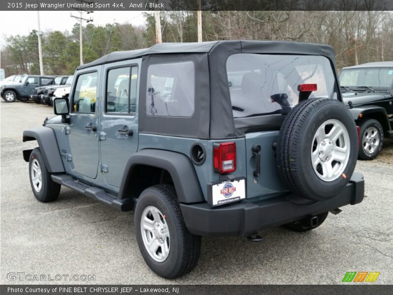 Anvil / Black 2015 Jeep Wrangler Unlimited Sport 4x4