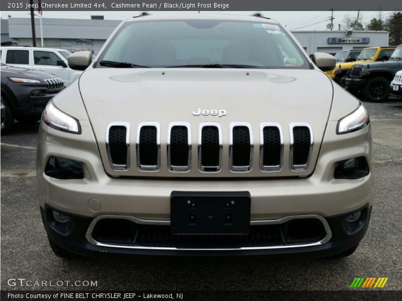 Cashmere Pearl / Black/Light Frost Beige 2015 Jeep Cherokee Limited 4x4