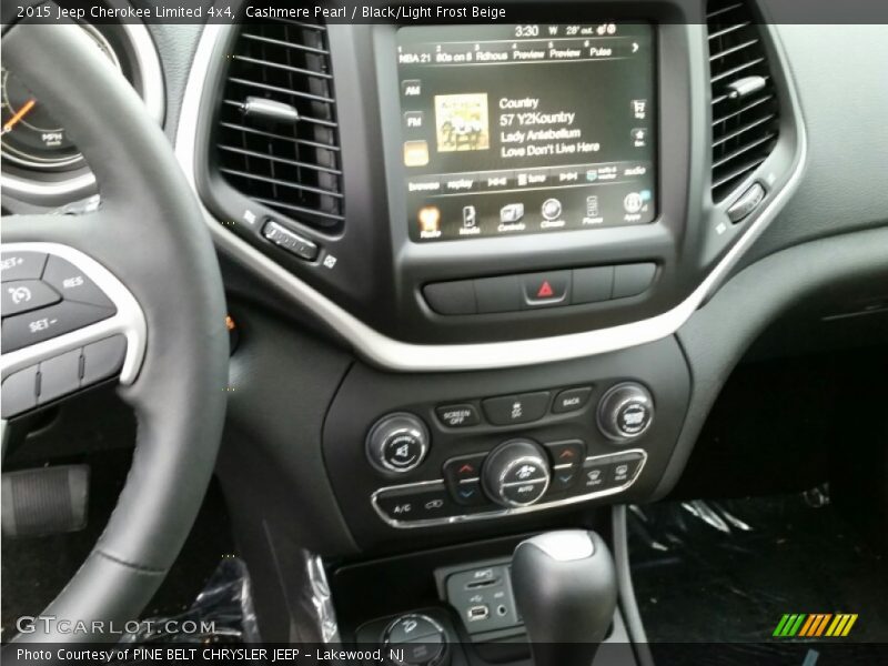 Cashmere Pearl / Black/Light Frost Beige 2015 Jeep Cherokee Limited 4x4