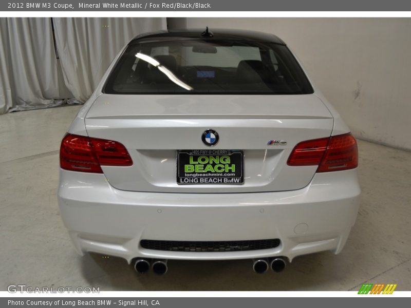 Mineral White Metallic / Fox Red/Black/Black 2012 BMW M3 Coupe