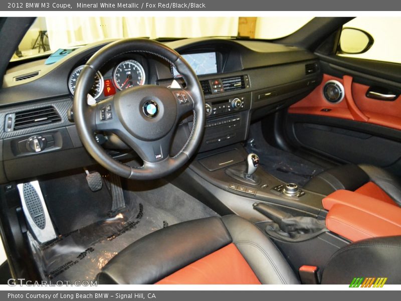 Mineral White Metallic / Fox Red/Black/Black 2012 BMW M3 Coupe