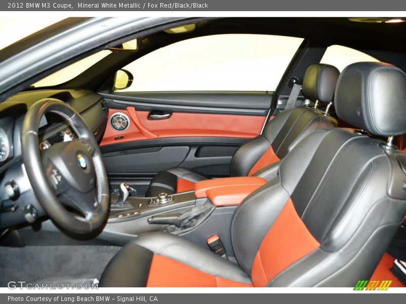 Mineral White Metallic / Fox Red/Black/Black 2012 BMW M3 Coupe