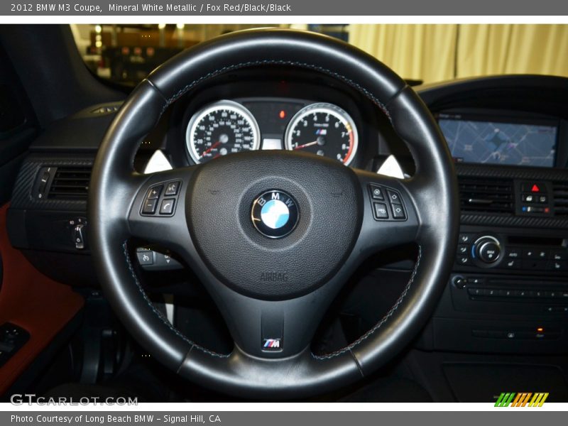 Mineral White Metallic / Fox Red/Black/Black 2012 BMW M3 Coupe