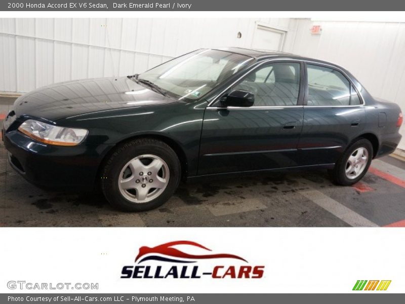 Dark Emerald Pearl / Ivory 2000 Honda Accord EX V6 Sedan