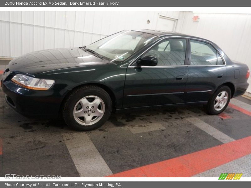 Dark Emerald Pearl / Ivory 2000 Honda Accord EX V6 Sedan