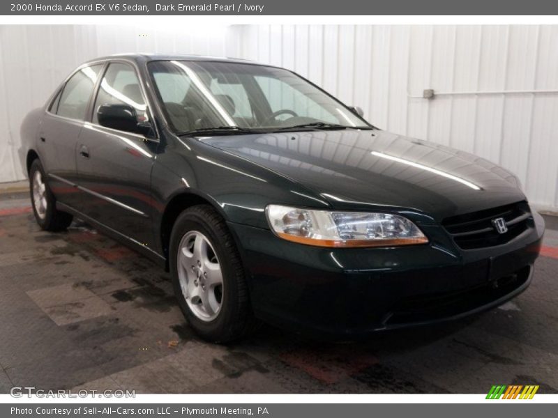 Dark Emerald Pearl / Ivory 2000 Honda Accord EX V6 Sedan