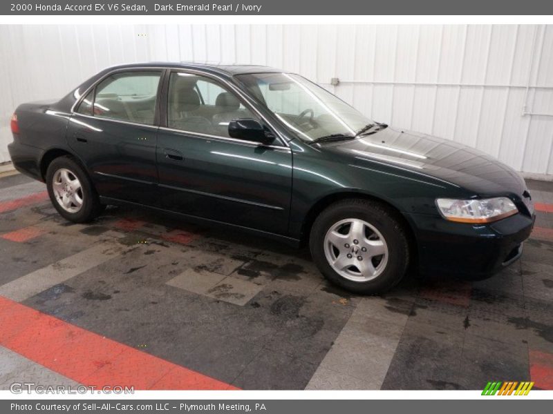 Dark Emerald Pearl / Ivory 2000 Honda Accord EX V6 Sedan