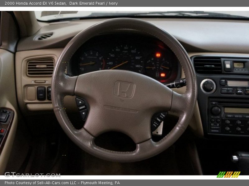 Dark Emerald Pearl / Ivory 2000 Honda Accord EX V6 Sedan