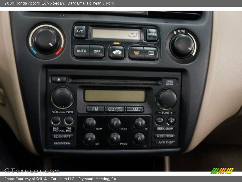 Dark Emerald Pearl / Ivory 2000 Honda Accord EX V6 Sedan